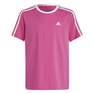 Kids Girls Essentials 3-Stripes Boyfriend T-Shirt, Pink, A701_ONE, thumbnail image number 0