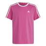 Kids Girls Essentials 3-Stripes Boyfriend T-Shirt, Pink, A701_ONE, thumbnail image number 1