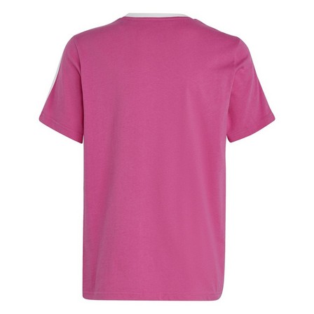 Kids Girls Essentials 3-Stripes Boyfriend T-Shirt, Pink, A701_ONE, large image number 2