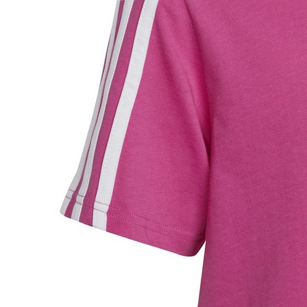 Kids Girls Essentials 3-Stripes Boyfriend T-Shirt, Pink, A701_ONE, large image number 3
