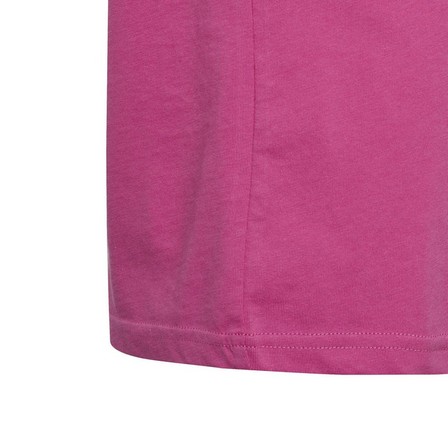 Kids Girls Essentials 3-Stripes Boyfriend T-Shirt, Pink, A701_ONE, large image number 4