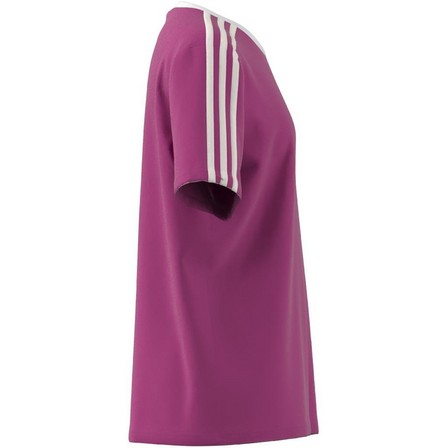 Kids Girls Essentials 3-Stripes Boyfriend T-Shirt, Pink, A701_ONE, large image number 7