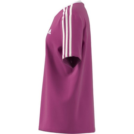 Kids Girls Essentials 3-Stripes Boyfriend T-Shirt, Pink, A701_ONE, large image number 13