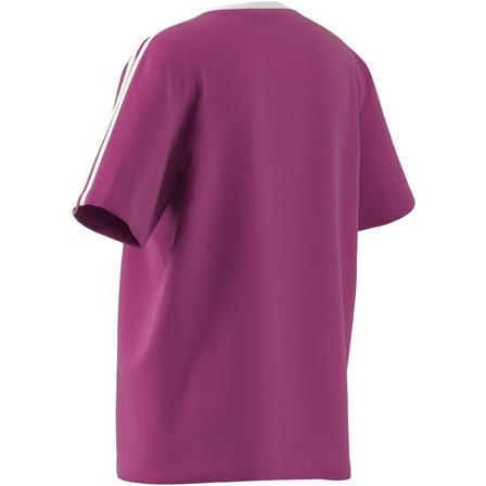 Kids Girls Essentials 3-Stripes Boyfriend T-Shirt, Pink, A701_ONE, large image number 14