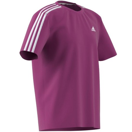 Kids Girls Essentials 3-Stripes Boyfriend T-Shirt, Pink, A701_ONE, large image number 15