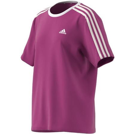 Kids Girls Essentials 3-Stripes Boyfriend T-Shirt, Pink, A701_ONE, large image number 16