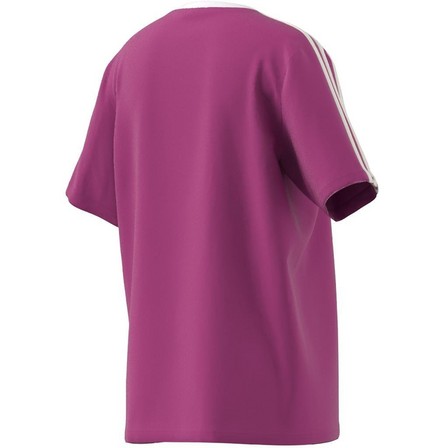 Kids Girls Essentials 3-Stripes Boyfriend T-Shirt, Pink, A701_ONE, large image number 17