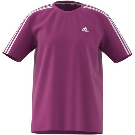 Kids Girls Essentials 3-Stripes Boyfriend T-Shirt, Pink, A701_ONE, large image number 20