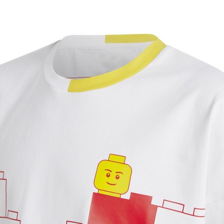 Unisex Junior Adidas X Classic Lego T-Shirt, White, A701_ONE, large image number 4