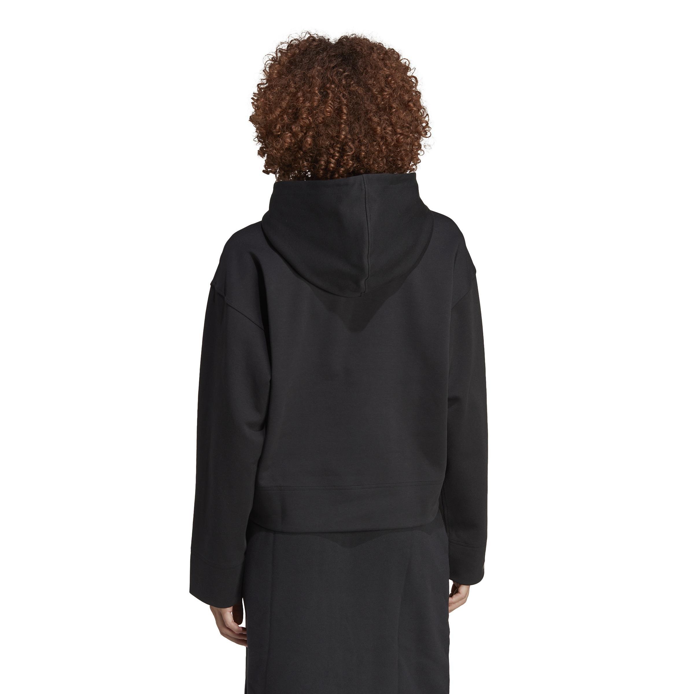 Women Premium Essentials Short Hoodie, Black, A701_ONE, large image number 3