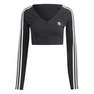 Adicolor Classics 3-Stripes Button Long-Sleeve Top black Female Adult, A701_ONE, thumbnail image number 2