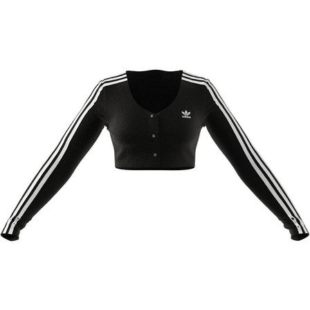 Adicolor Classics 3-Stripes Button Long-Sleeve Top black Female Adult, A701_ONE, large image number 8
