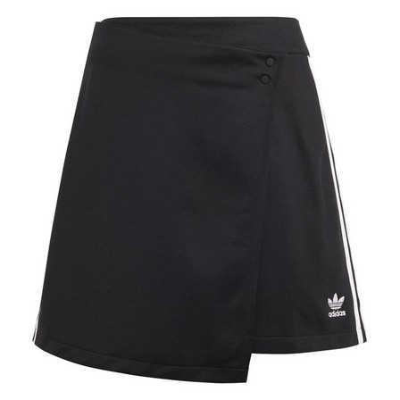 Women Adicolor Classics 3-Stripes Short Wrapping Skirt, Black, A701_ONE, large image number 1