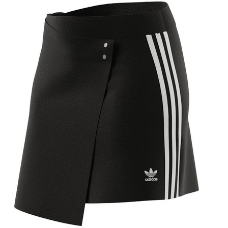 Women Adicolor Classics 3-Stripes Short Wrapping Skirt, Black, A701_ONE, large image number 8