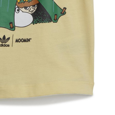 Unisex Kids Adidas Originals X Moomin Shorts And Tee Set, Yellow, A701_ONE, large image number 3