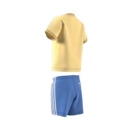 Unisex Kids Adidas Originals X Moomin Shorts And Tee Set, Yellow, A701_ONE, large image number 7