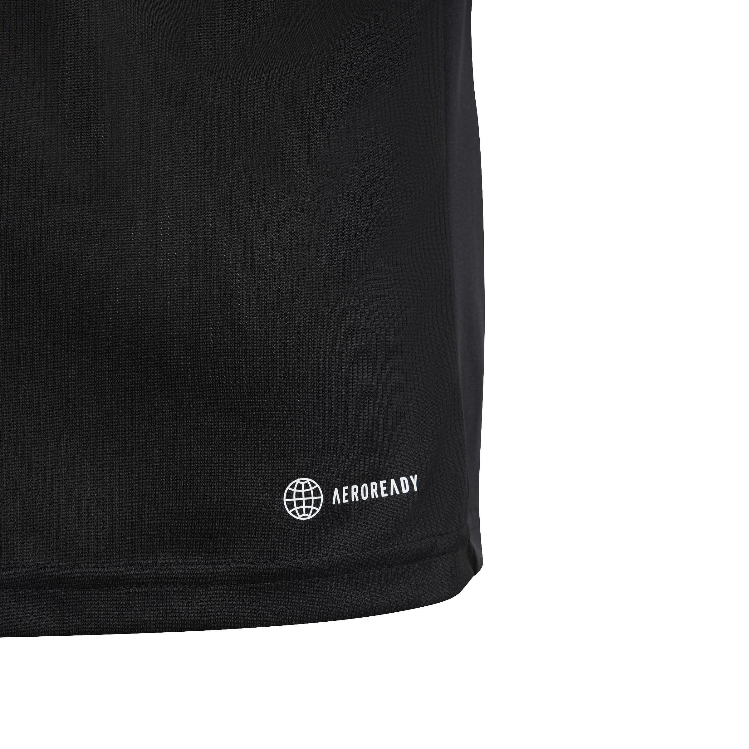 Unisex Kids Train Essentials Aeroready Logo T-Shirt, Black, A701_ONE, large image number 6