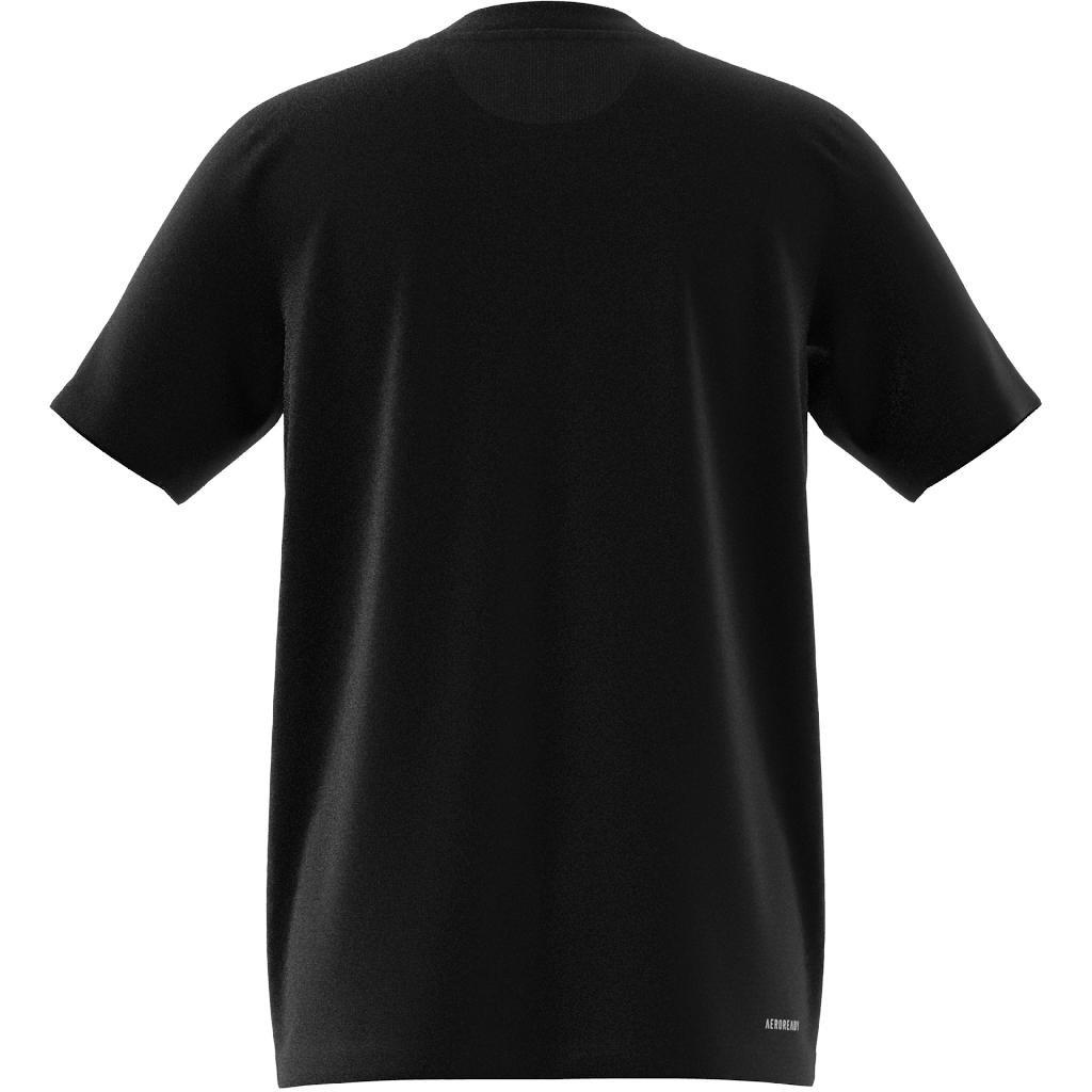 Unisex Kids Train Essentials Aeroready Logo T-Shirt, Black, A701_ONE, large image number 7