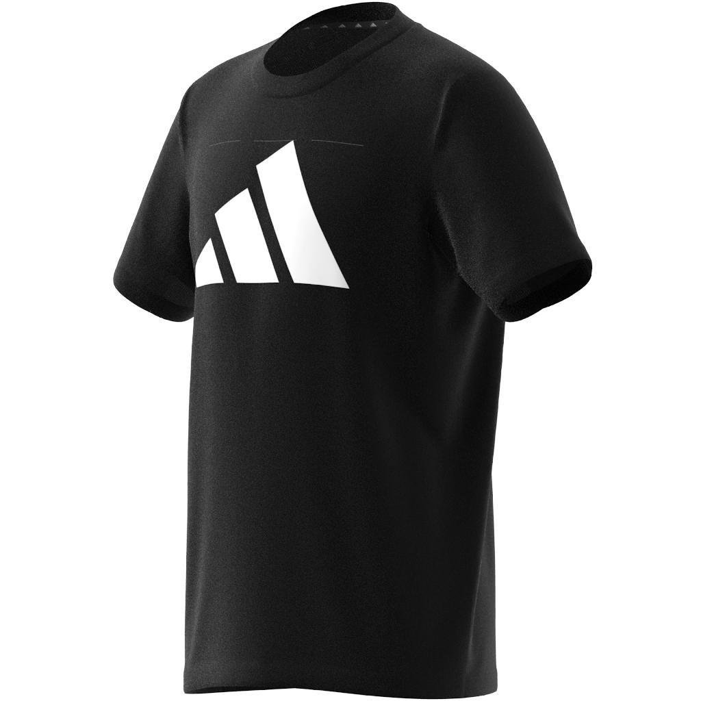 Unisex Kids Train Essentials Aeroready Logo T-Shirt, Black, A701_ONE, large image number 14