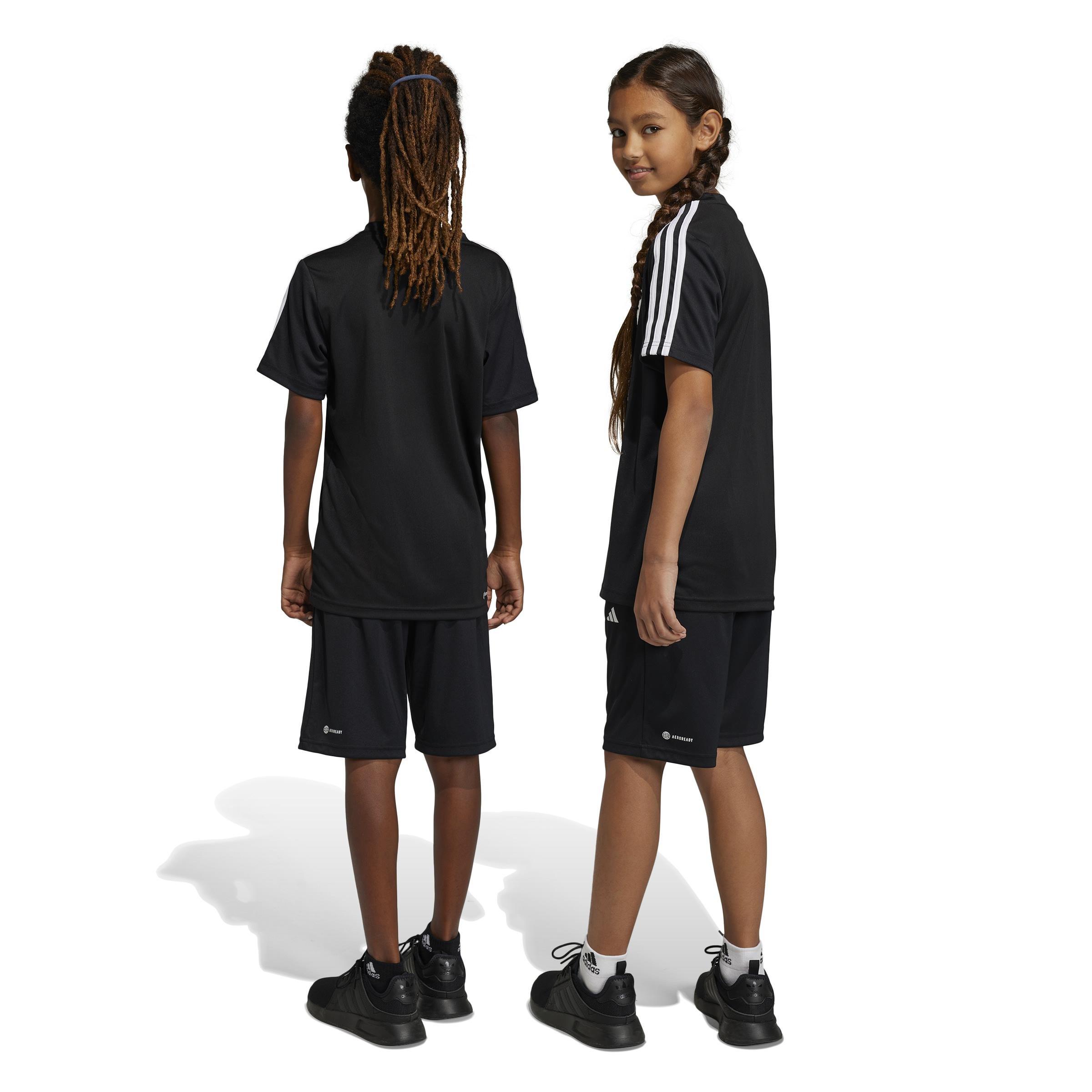 Kids Unisex Train Essentials Aeroready 3-Stripes Regular-Fit Training Set, Black, A701_ONE, large image number 3