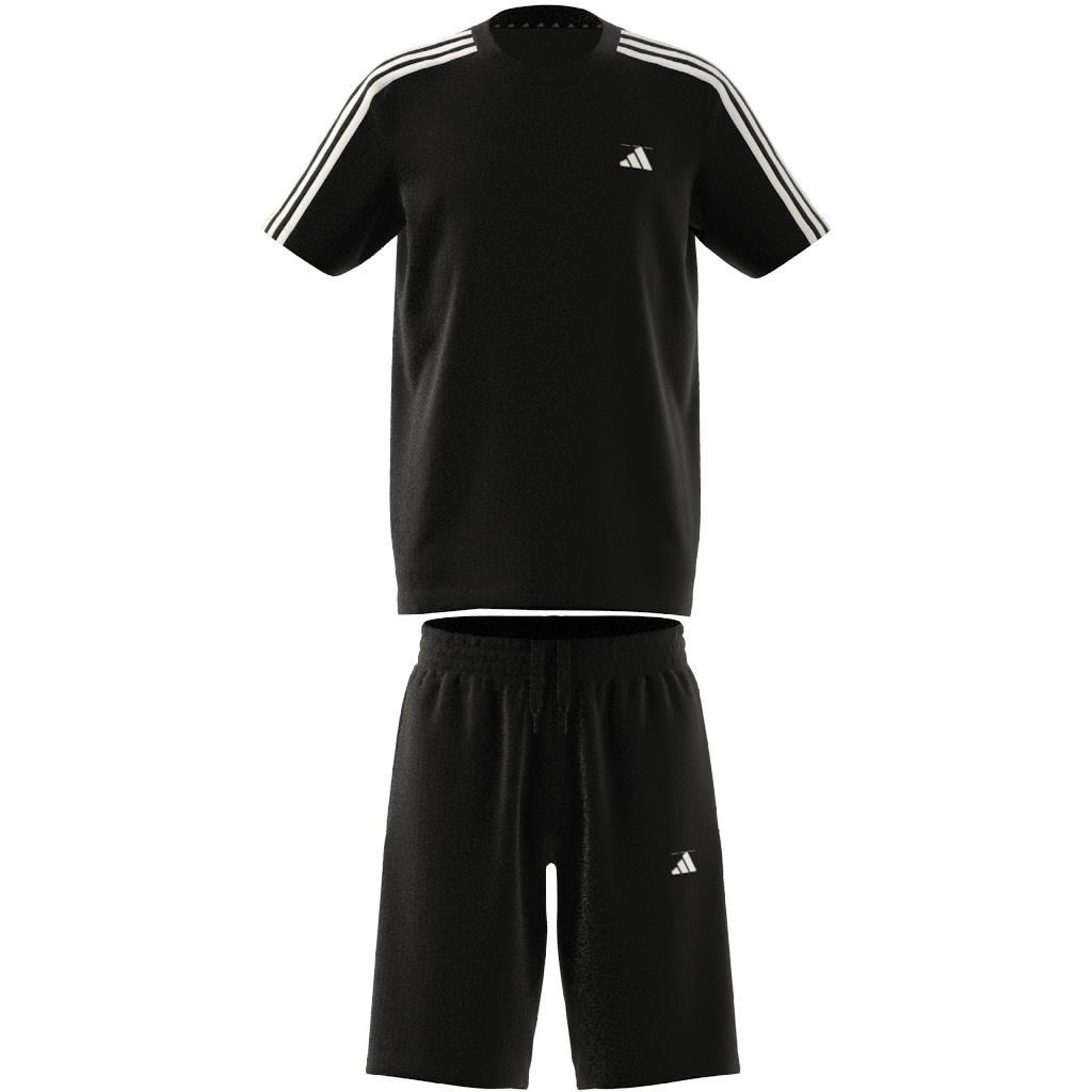 Kids Unisex Train Essentials Aeroready 3-Stripes Regular-Fit Training Set, Black, A701_ONE, large image number 9