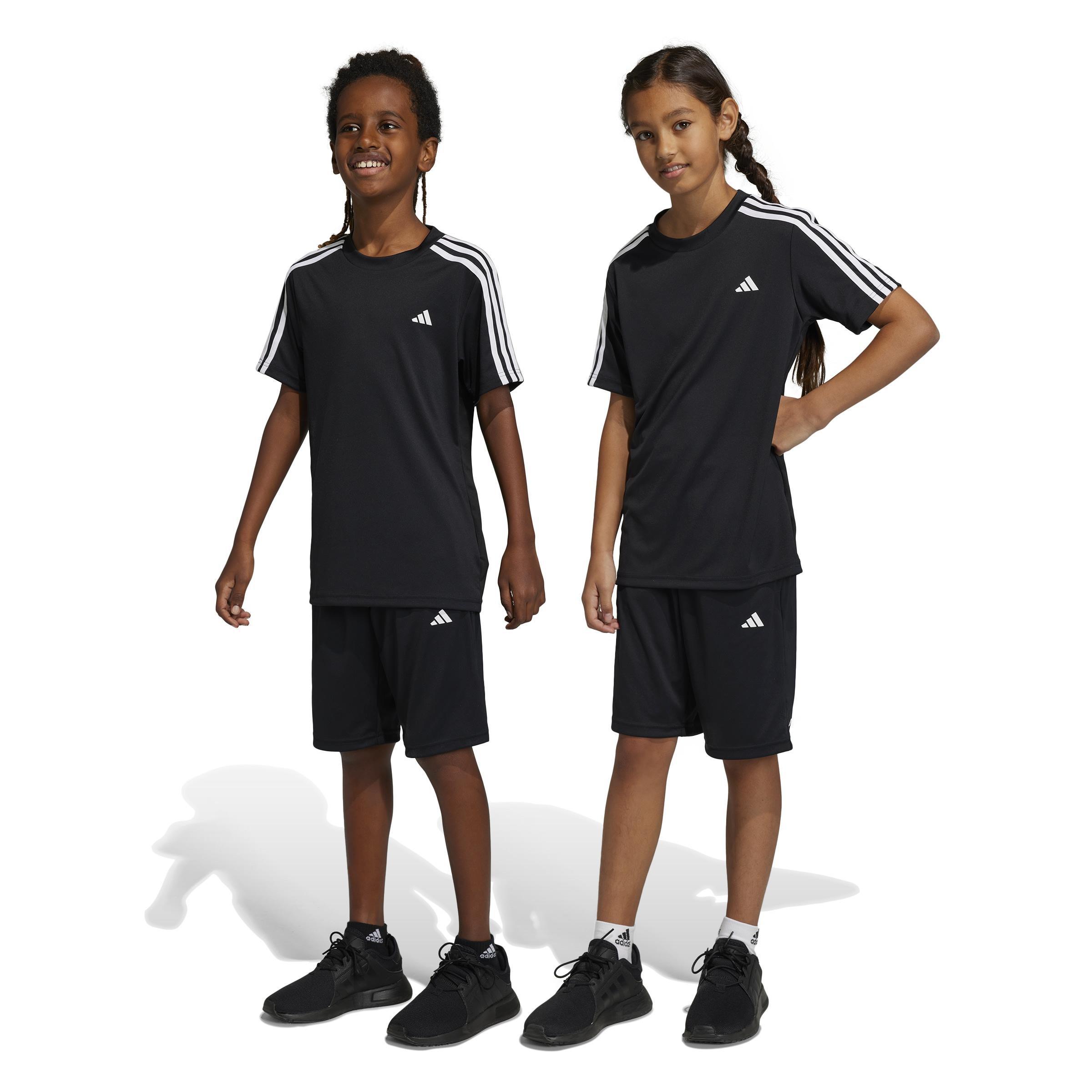 Kids Unisex Train Essentials Aeroready 3-Stripes Regular-Fit Training Set, Black, A701_ONE, large image number 12