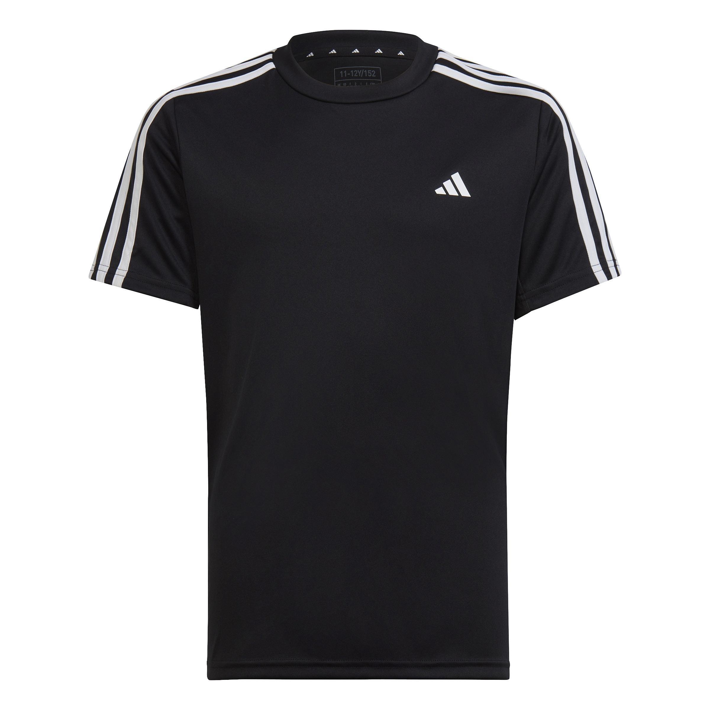 Unisex Train Essentials Aeroready 3-Stripes Regular-Fit T-Shirt, Black, A701_ONE, large image number 1