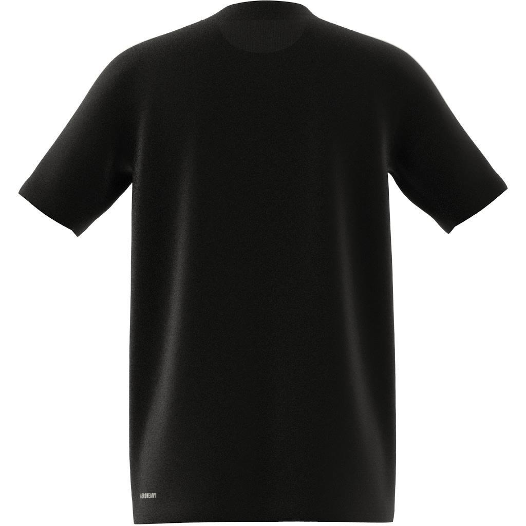 Unisex Train Essentials Aeroready 3-Stripes Regular-Fit T-Shirt, Black, A701_ONE, large image number 7