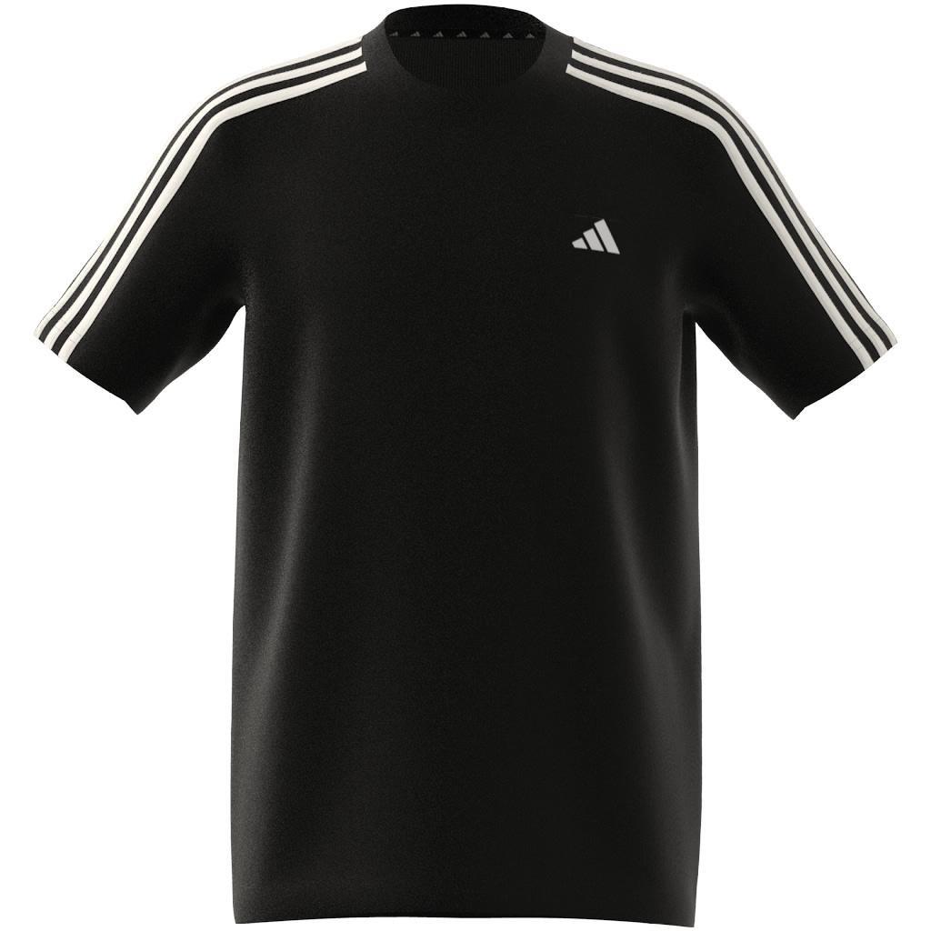 Unisex Train Essentials Aeroready 3-Stripes Regular-Fit T-Shirt, Black, A701_ONE, large image number 10