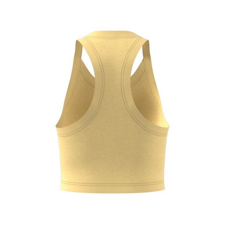 Women Adicolor Classics 3-Stripes Short Tank Top, Yellow, A701_ONE, large image number 9