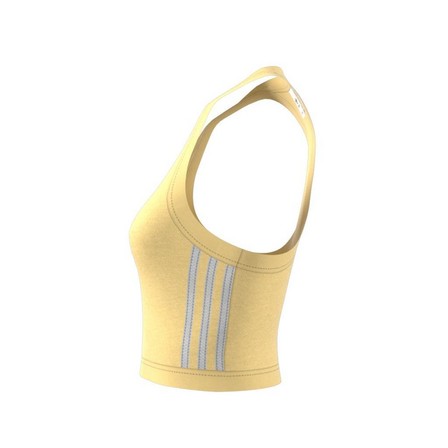 Women Adicolor Classics 3-Stripes Short Tank Top, Yellow, A701_ONE, large image number 13