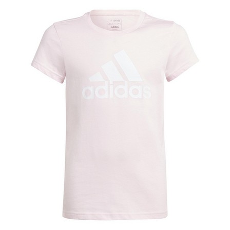 Kids Girls Essentials Big Logo Cotton T-Shirt, Pink, A701_ONE, large image number 1