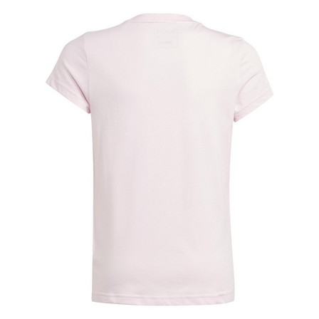 Kids Girls Essentials Big Logo Cotton T-Shirt, Pink, A701_ONE, large image number 2