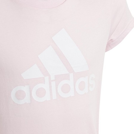 Kids Girls Essentials Big Logo Cotton T-Shirt, Pink, A701_ONE, large image number 3