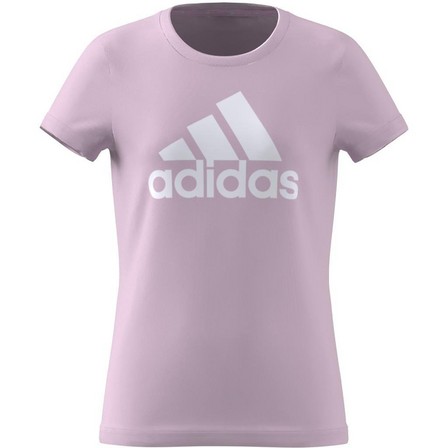 Kids Girls Essentials Big Logo Cotton T-Shirt, Pink, A701_ONE, large image number 11