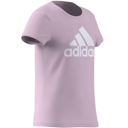 Kids Girls Essentials Big Logo Cotton T-Shirt, Pink, A701_ONE, large image number 13