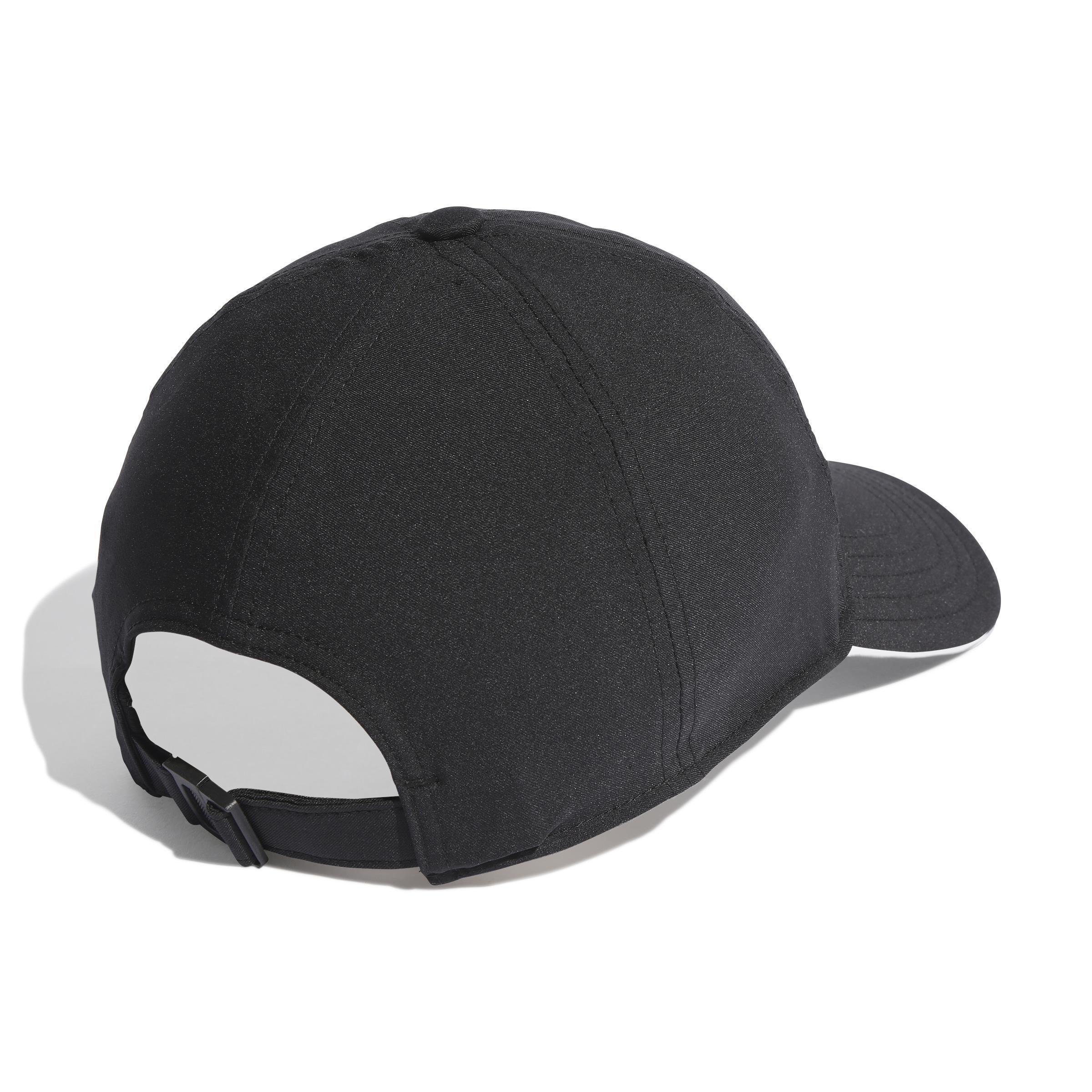 Unisex 3-Stripes AEROREADY Running Training Baseball Cap, Black, , large image number 1