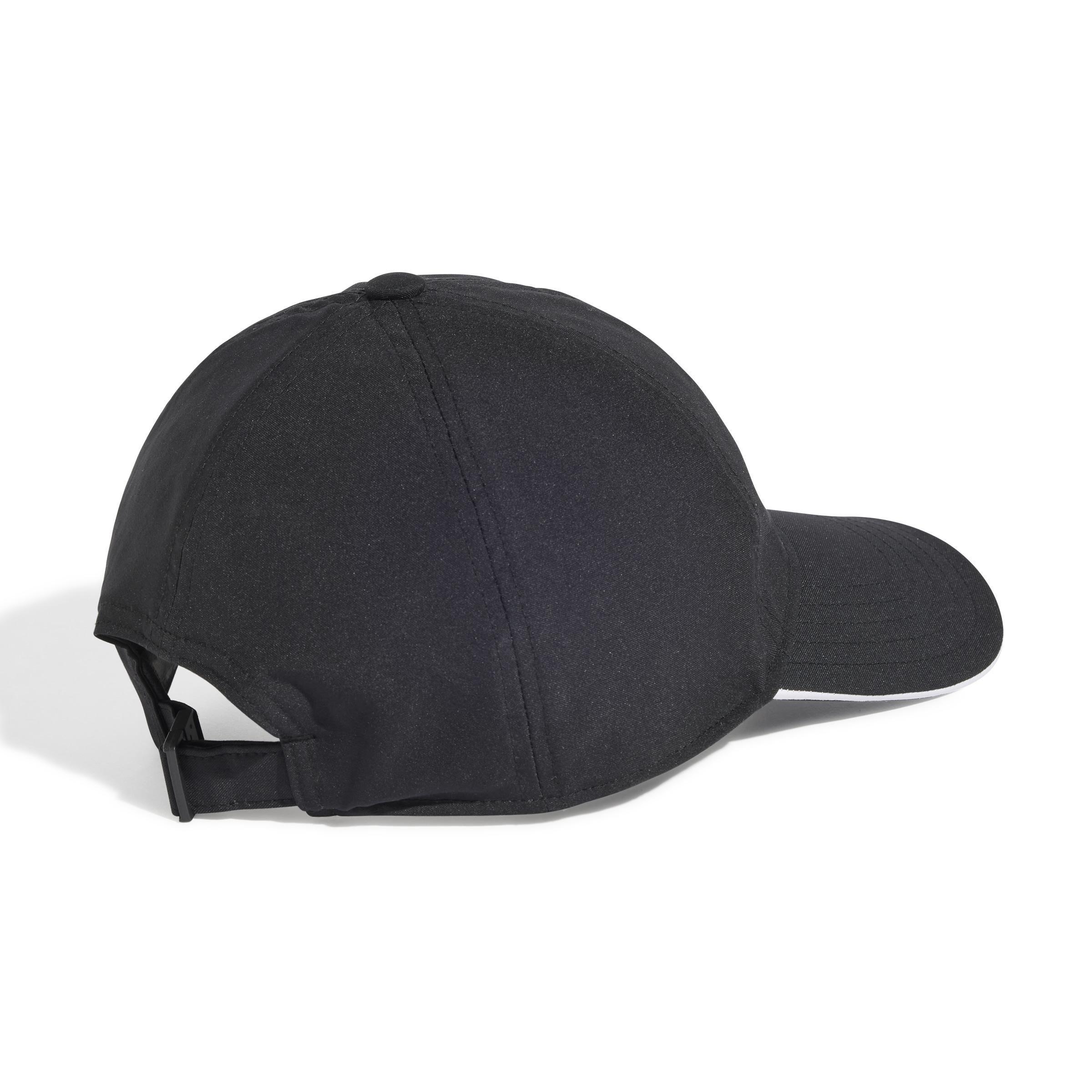 Unisex Aeroready Training Running Baseball Cap, Black, A701_ONE, large image number 4