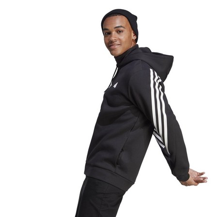 Men Future Icons 3-Stripes Full-Zip Hoodie, Black, A701_ONE, large image number 1