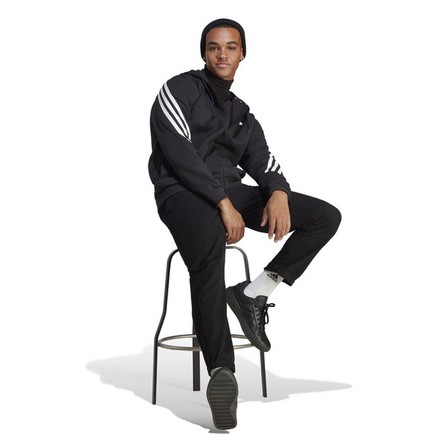 Men Future Icons 3-Stripes Full-Zip Hoodie, Black, A701_ONE, large image number 2