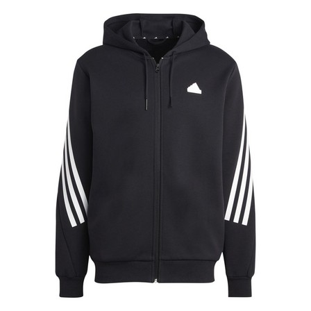 Men Future Icons 3-Stripes Full-Zip Hoodie, Black, A701_ONE, large image number 4