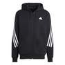 Men Future Icons 3-Stripes Full-Zip Hoodie, Black, A701_ONE, thumbnail image number 5