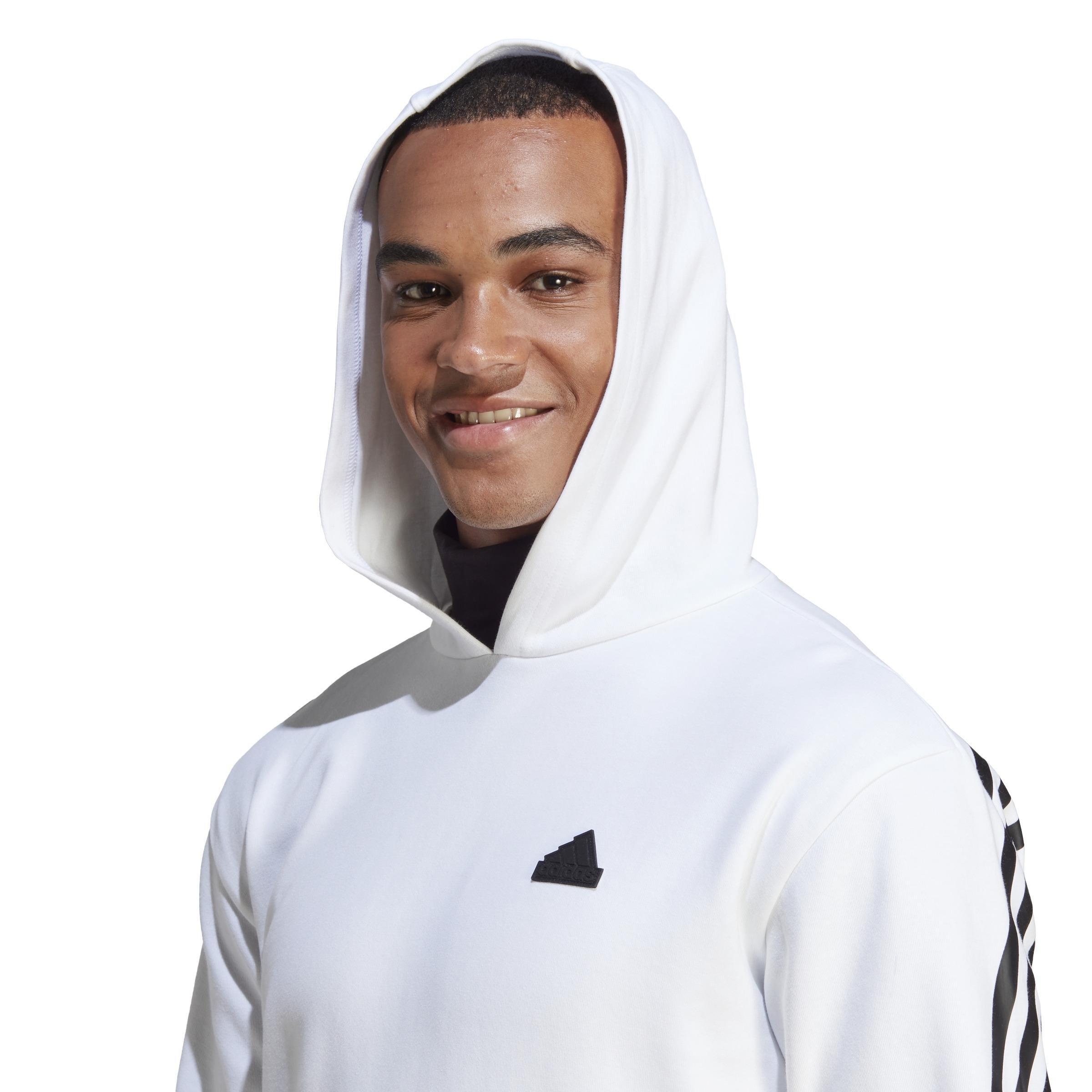 Men Future Icons 3-Stripes Hoodie, White, A701_ONE, large image number 6