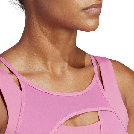 Women Powerimpact Luxe Medium-Support Bra, Pink, A701_ONE, large image number 5