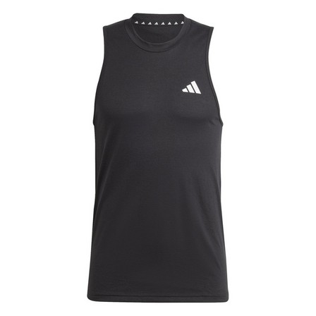 Men Essentials Feelready Training Tank Top, Black, A701_ONE, large image number 2