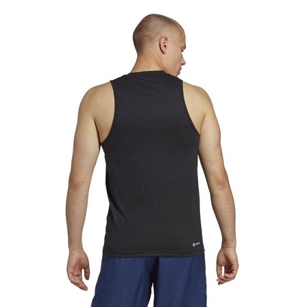 Men Essentials Feelready Training Tank Top, Black, A701_ONE, large image number 5