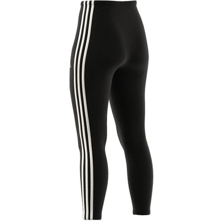 Women Essentials 3-Stripes High-Waisted Single Jersey Leggings, Black, A701_ONE, large image number 6