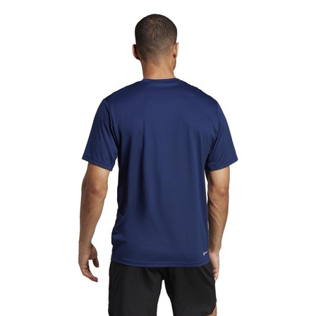 Men Train Essentials Training T-Shirt , Navy, A701_ONE, large image number 3