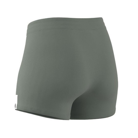 Women Lounge Rib Booty Shorts, Green, A701_ONE, large image number 3