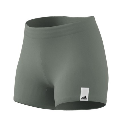 Women Lounge Rib Booty Shorts, Green, A701_ONE, large image number 8